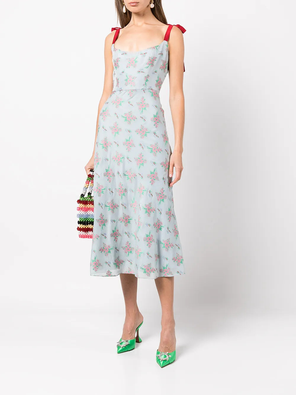 Floral-Detail Day Dress