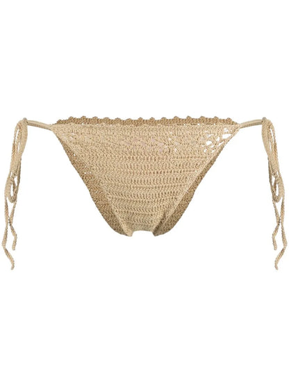 Side-Tie Crochet Bikini-Bottoms