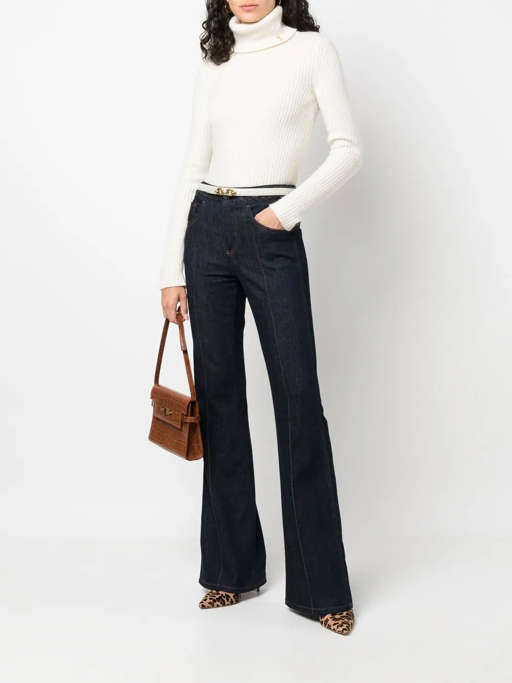Ribbed-Knit Roll-Neck Sweater