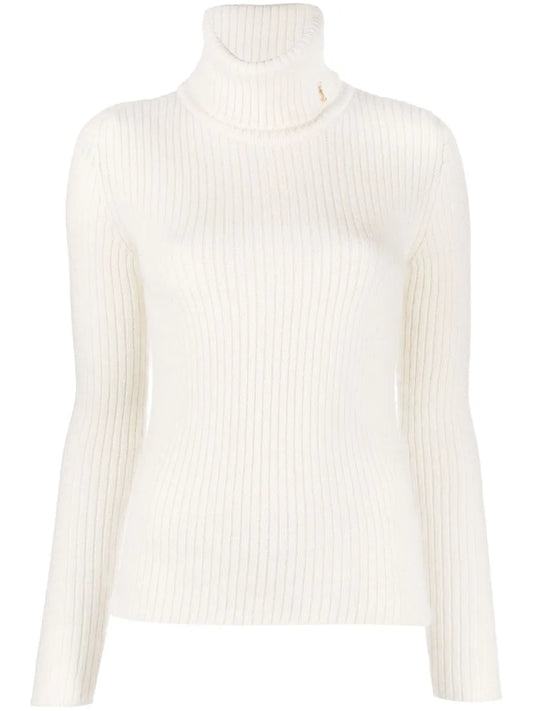 Ribbed-Knit Roll-Neck Sweater