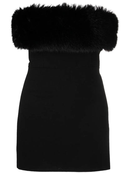 Faux-Fur Mini Dress