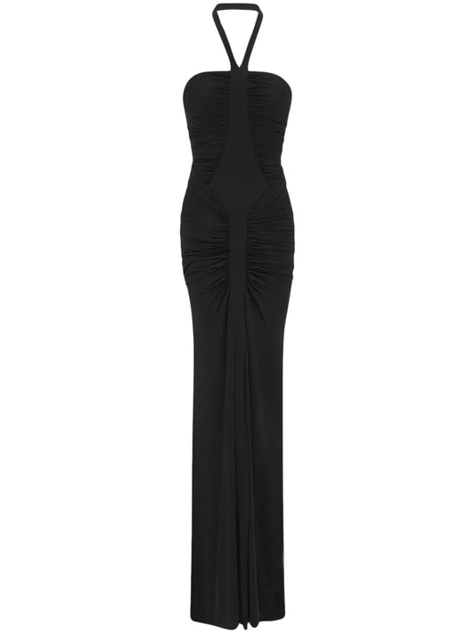 Ruched Halterneck Gown