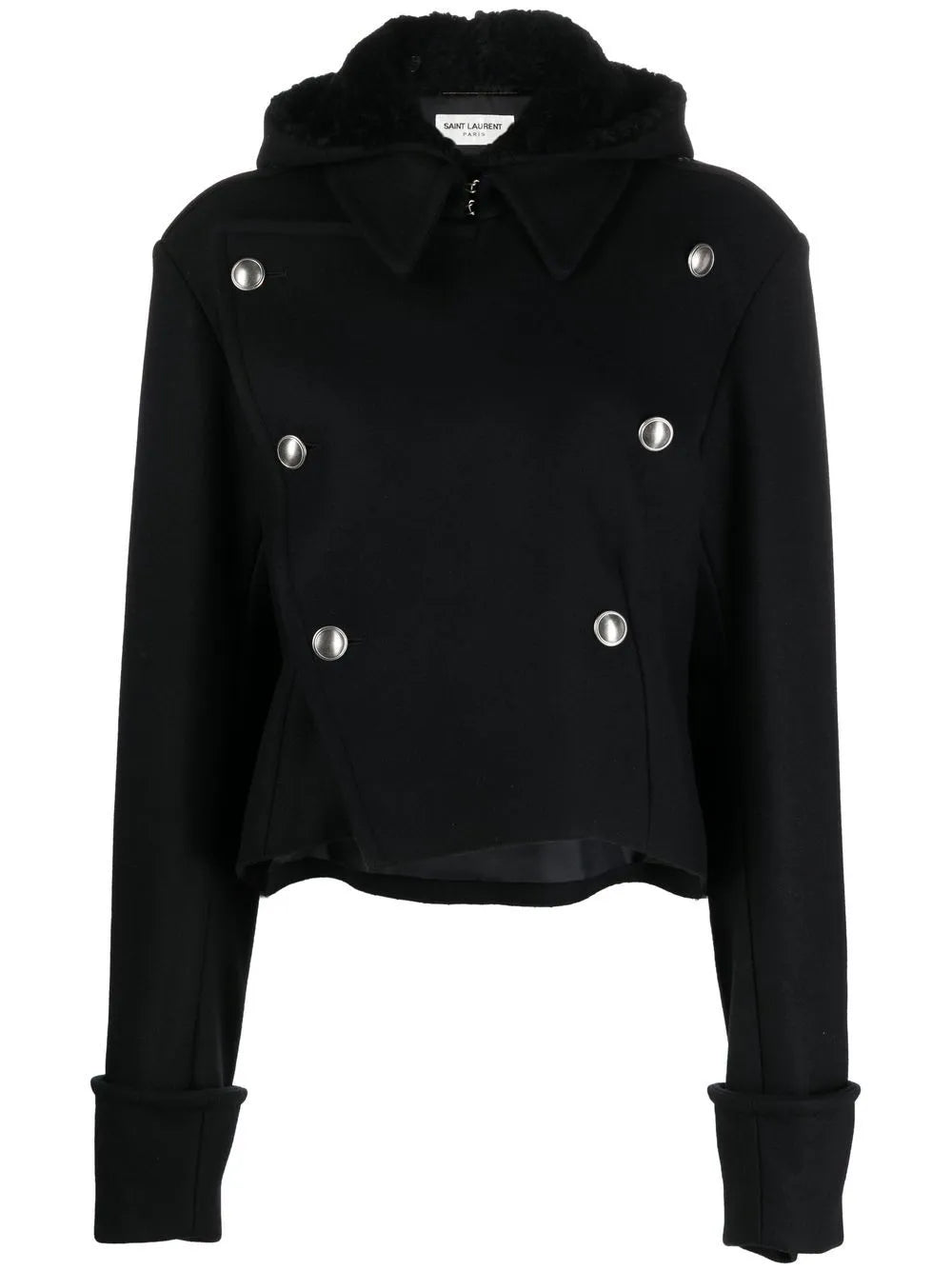 Detachable-Hood Military Jacket