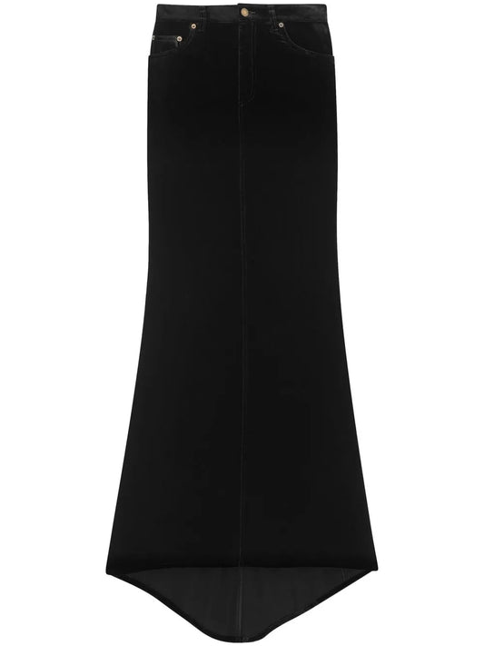 Velvet-Effect Mermaid Skirt