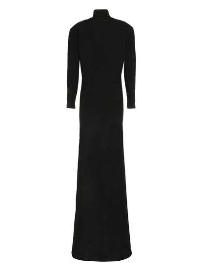 Cashmere Roll-Neck Maxi-Dress