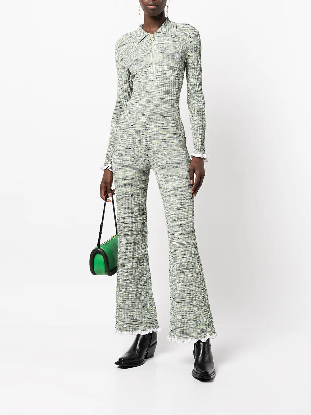Grayson Ribbed-Knit Trousers