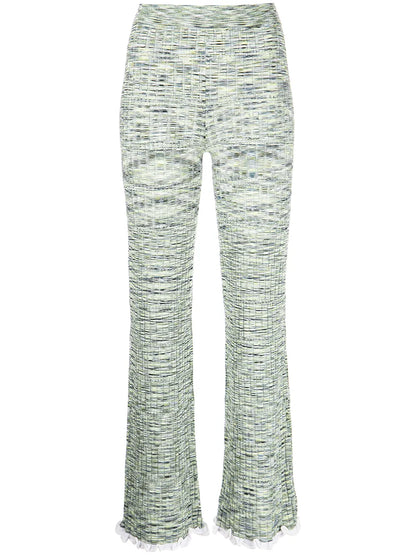 Grayson Ribbed-Knit Trousers