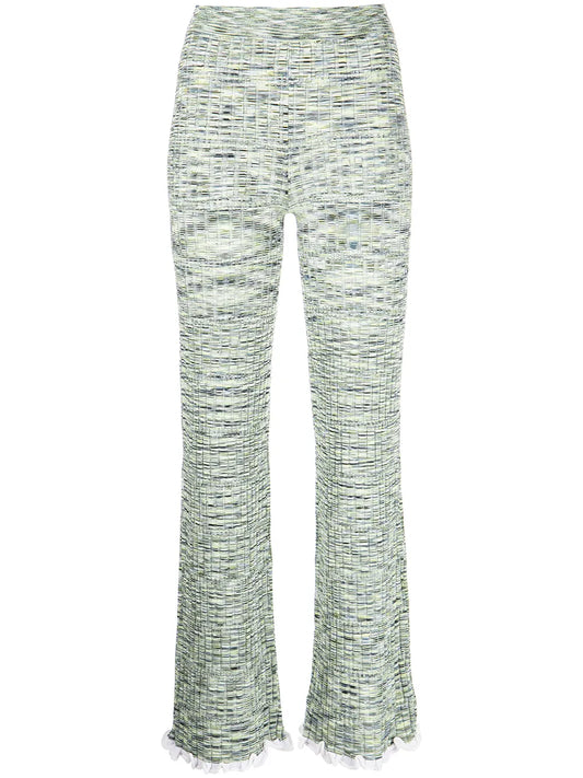 Grayson Ribbed-Knit Trousers