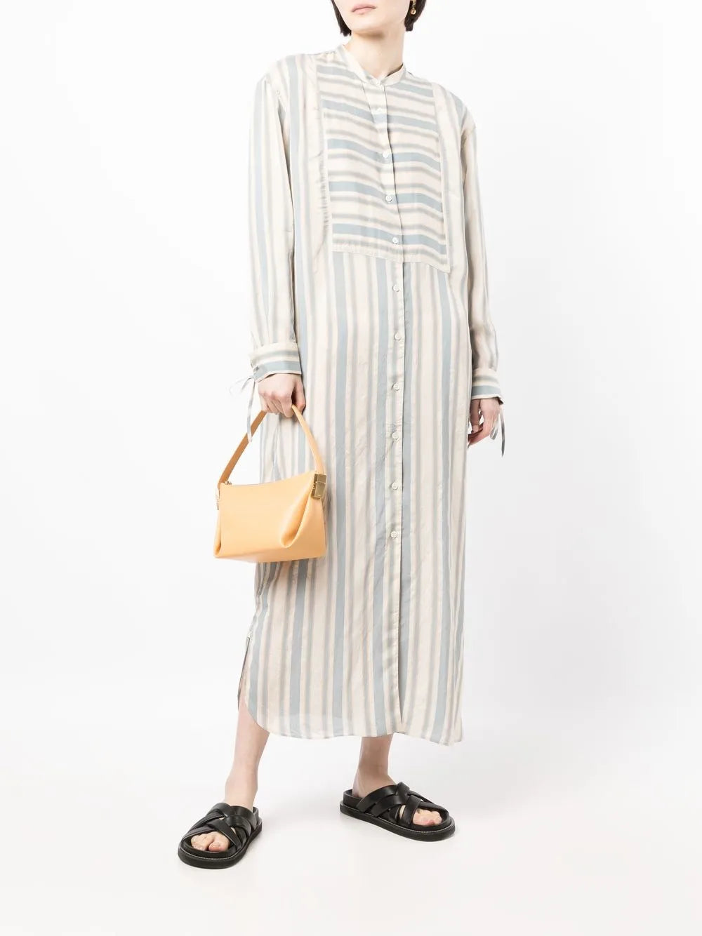Stripe-Print Shirt Dress