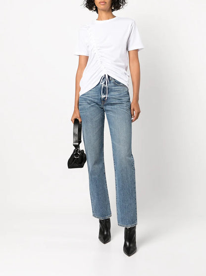 Drawstring Cotton T-Shirt