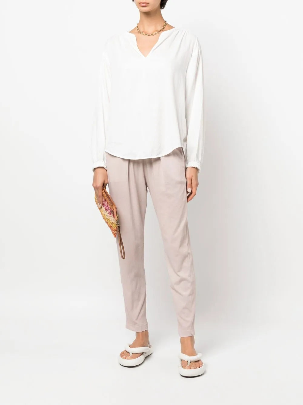 Tapered Cotton Trousers