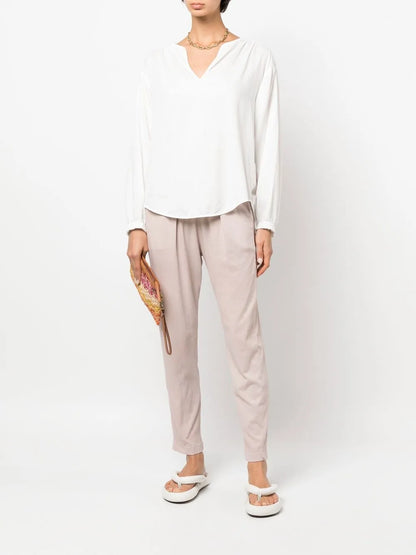 Tapered Cotton Trousers