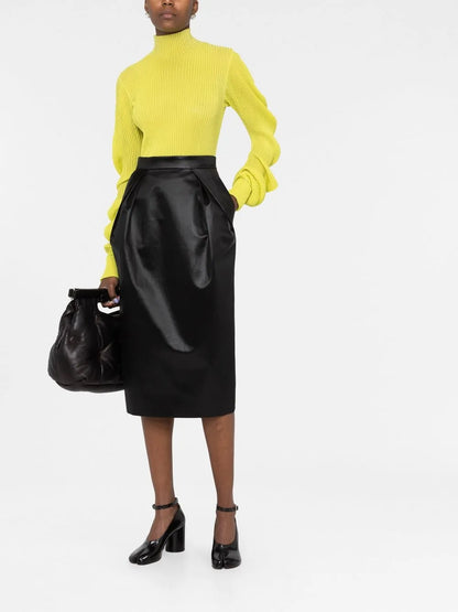 Pleated Midi Skirt