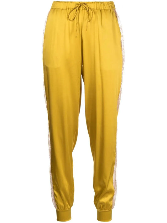 Tapered Silk Trousers