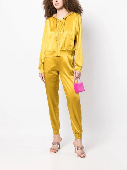 Tapered Silk Trousers