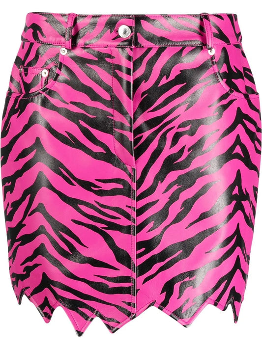 Zig-Zag Tiger-Print Skirt