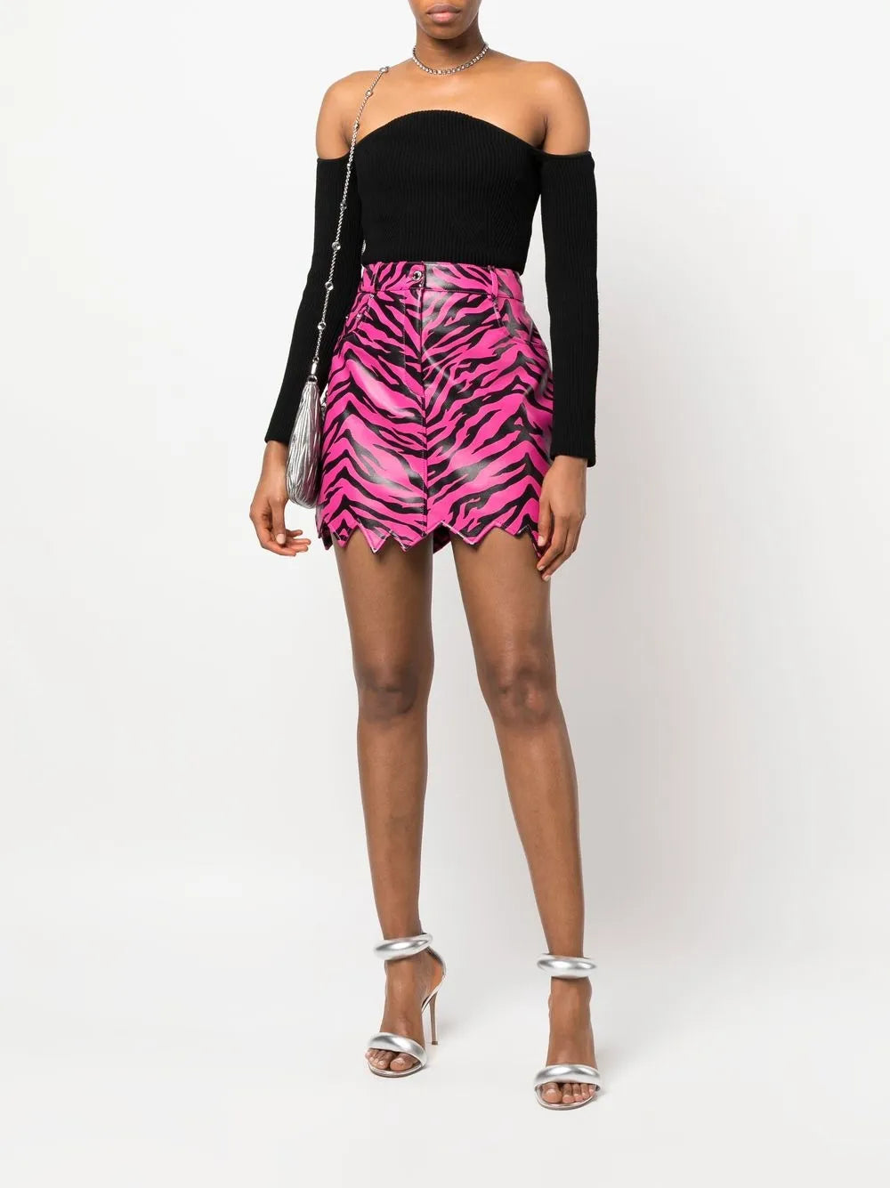 Zig-Zag Tiger-Print Skirt