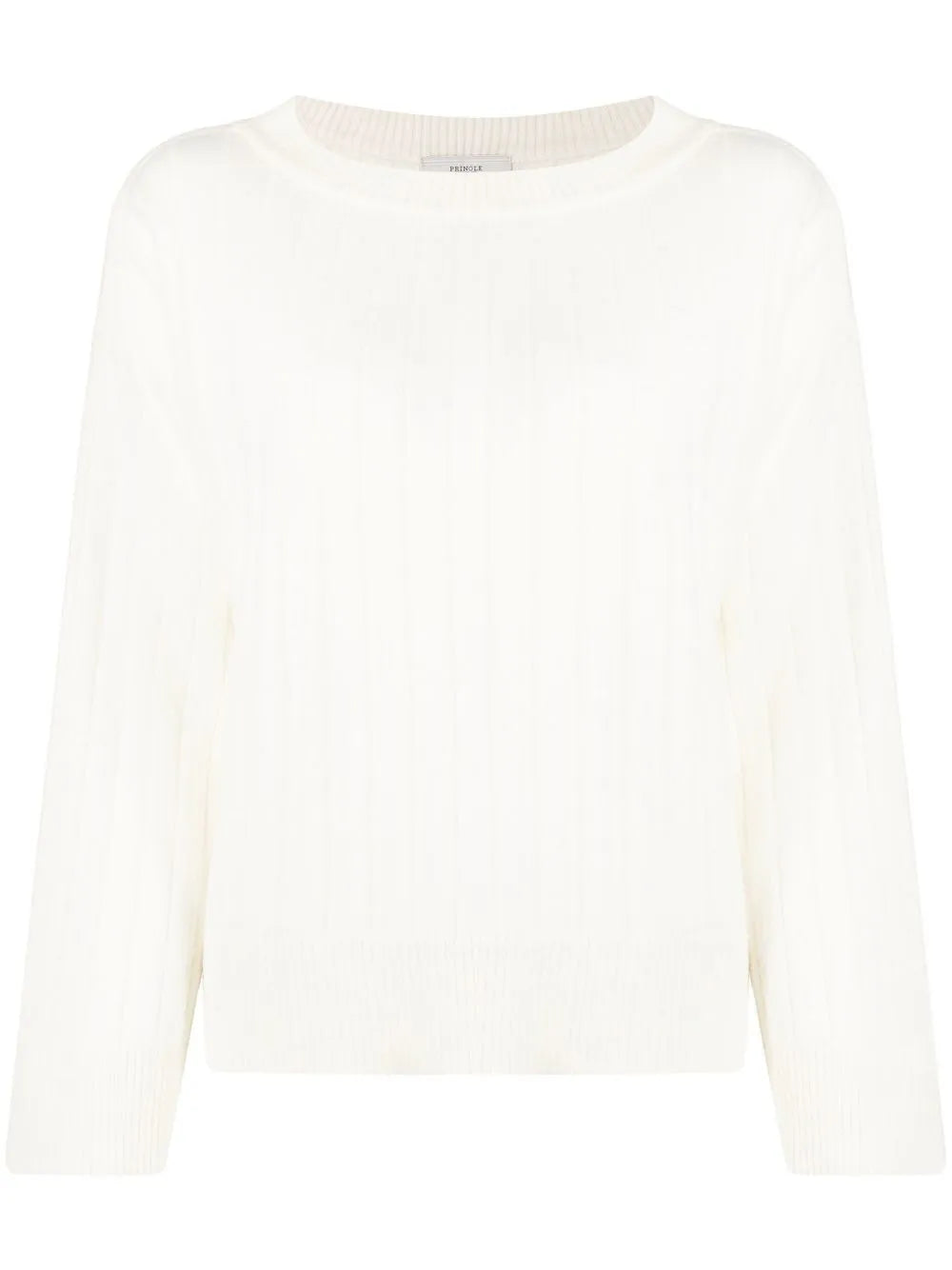 Wide-Neck Ribbed-Knit Jumper