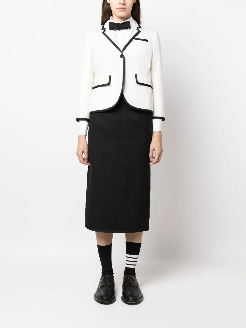 Grosgrain Ribbon-Trim Blazer