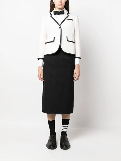 Grosgrain Ribbon-Trim Blazer