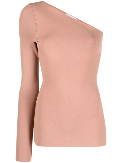 One Shoulder Ribbed Top