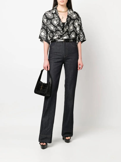 Flared High-Rise Jeans