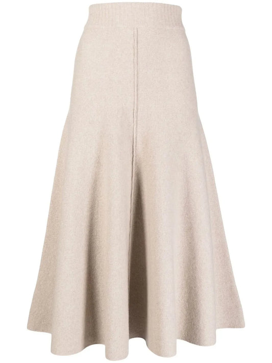 Fine-Knit Midi Skirt