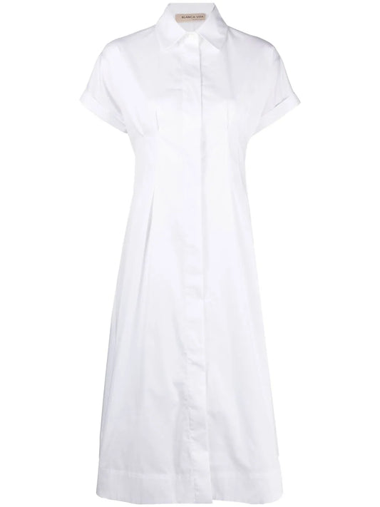 Short-Sleeve Cotton Shirtdress