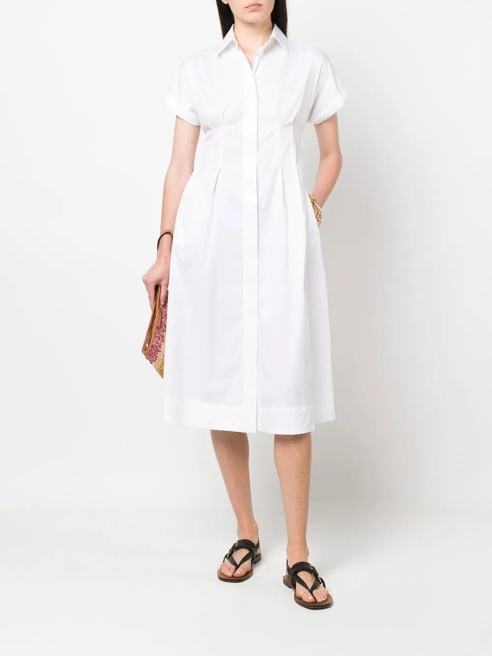 Short-Sleeve Cotton Shirtdress