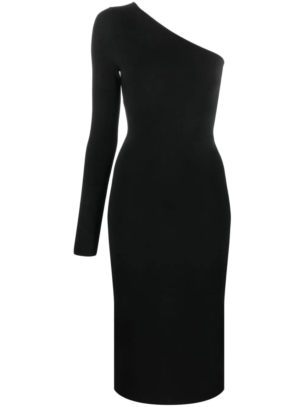 One Shoulder Ribbed Midi Dress