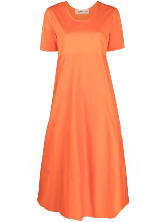 Tiered Short-Sleeve Dress