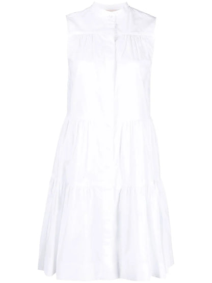 Tiered Cotton Shirtdress