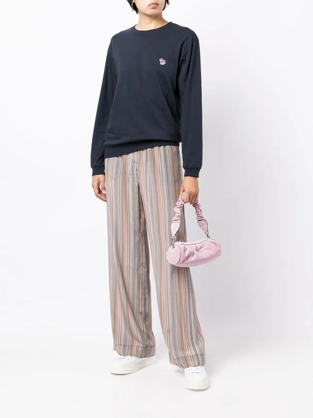 Zebra-Motif Organic-Cotton Sweater