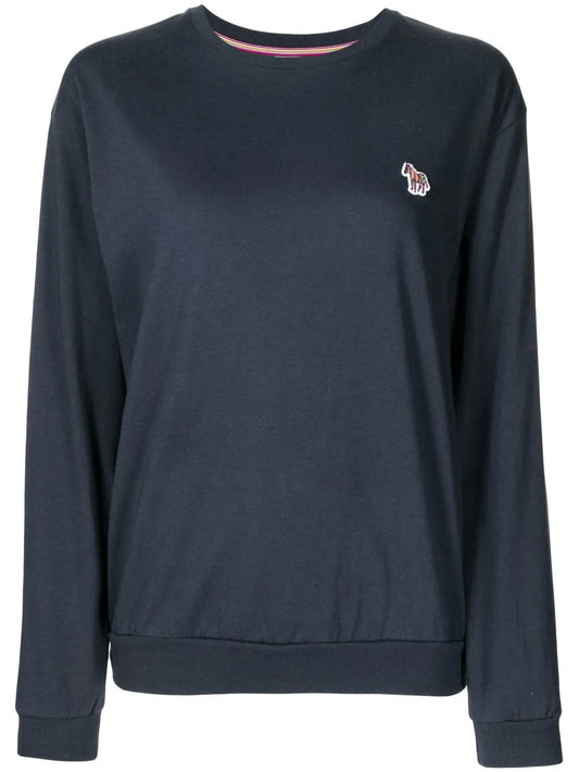 Zebra-Motif Organic-Cotton Sweater