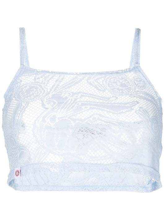 Lace-Detail Cropped Top