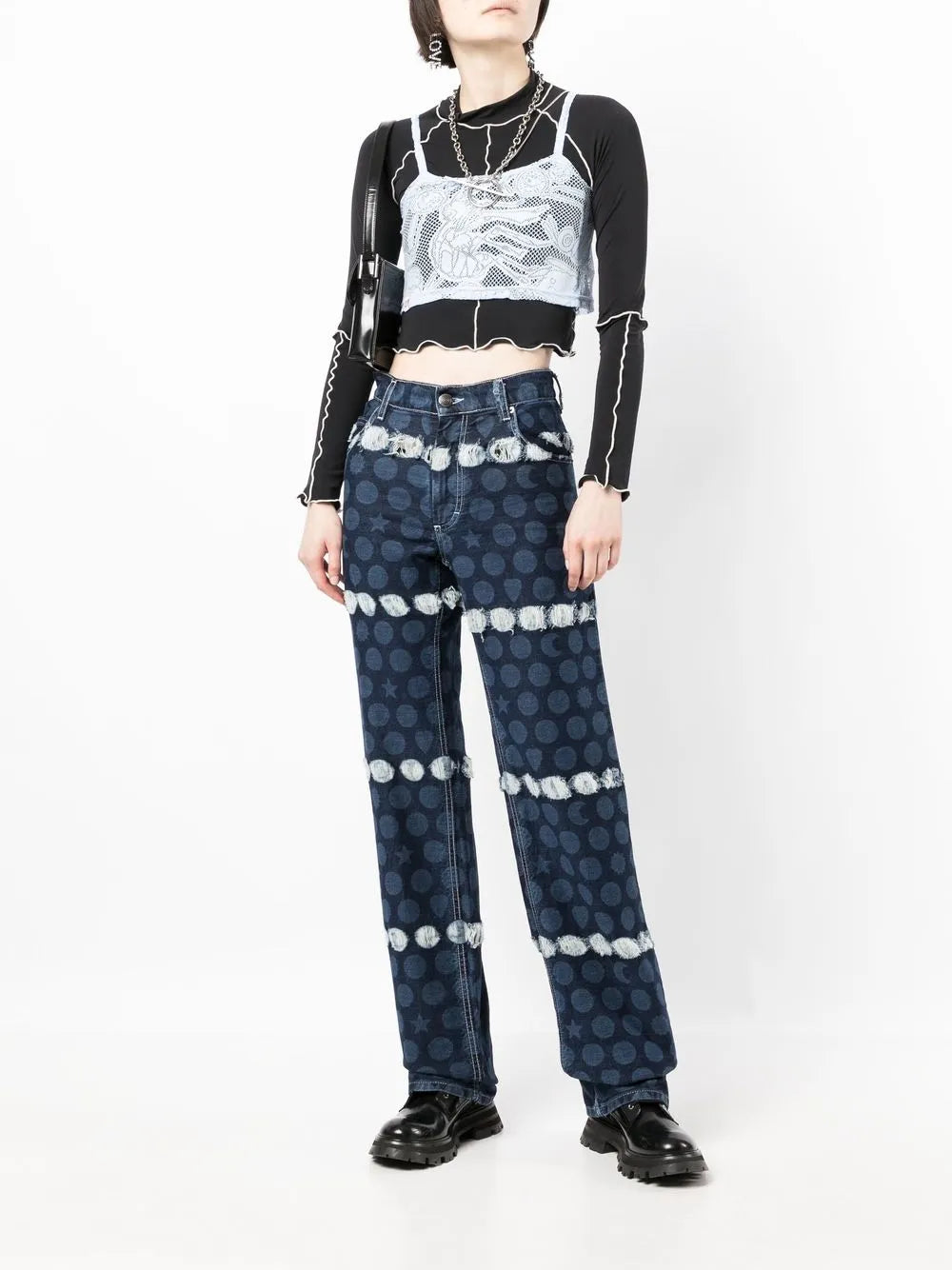 Lace-Detail Cropped Top