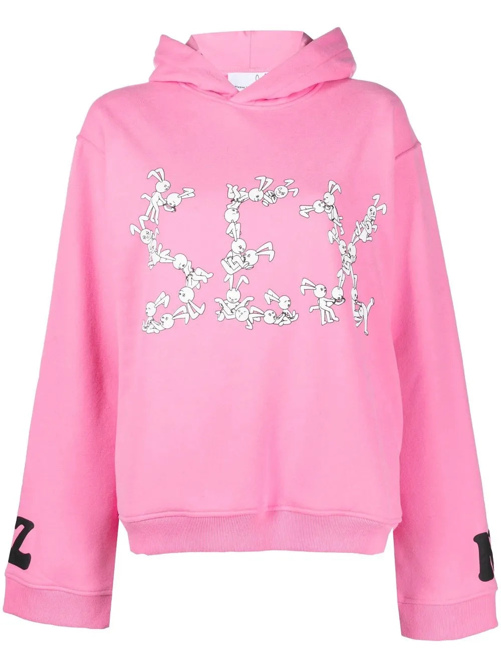Slogan-Print Oversized Hoodie