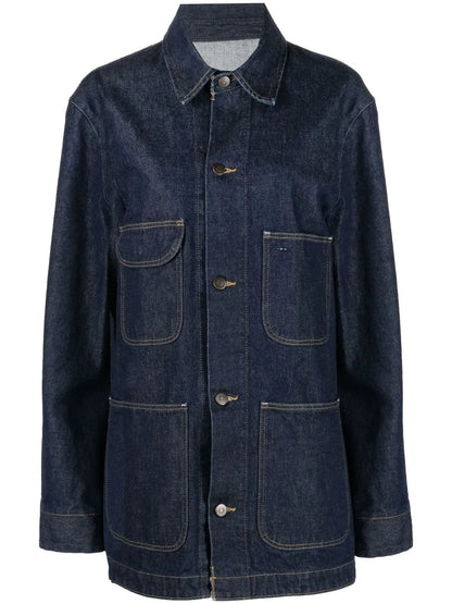 Contrast-Stitch Denim Jacket