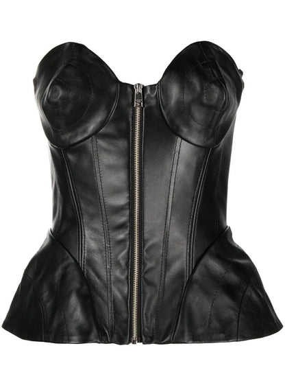 Zip-Front Corset Top