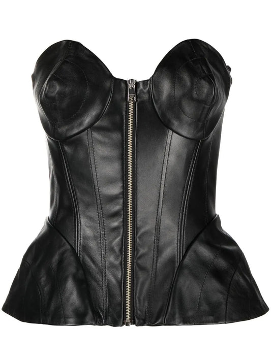 Zip-Front Corset Top