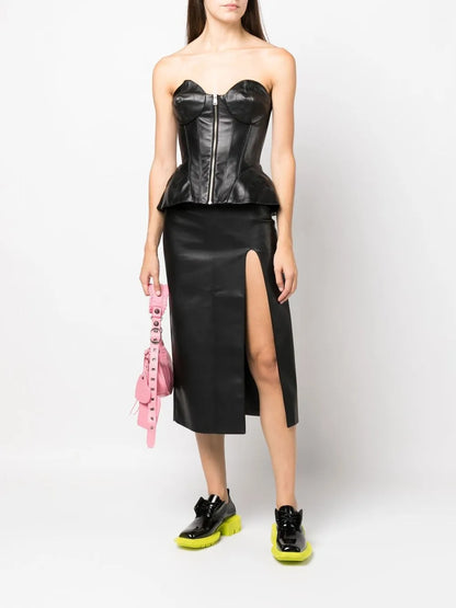 Zip-Front Corset Top
