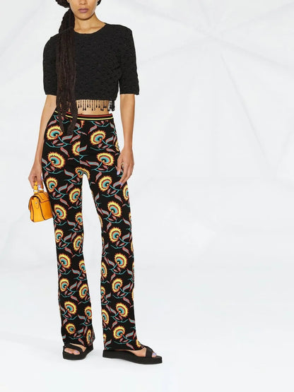 Floral-Print Trousers
