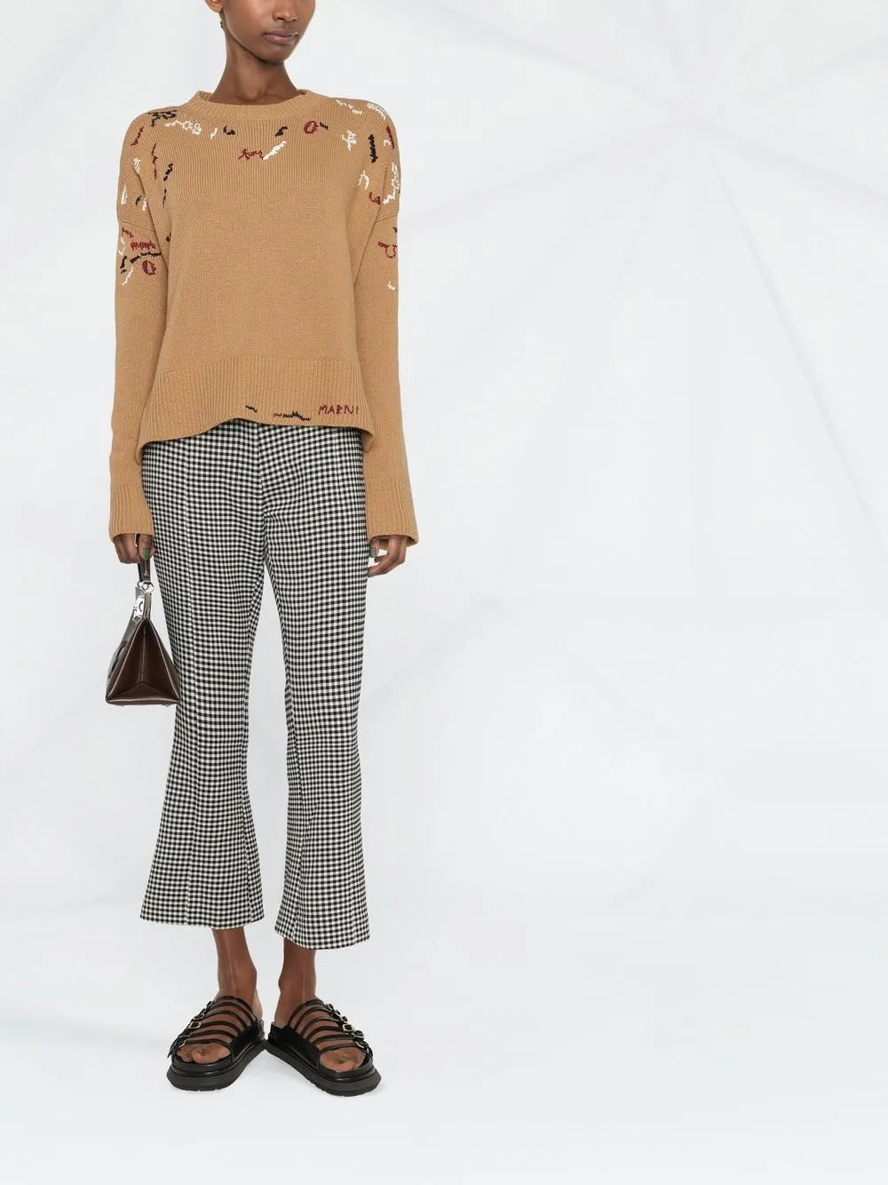 Embroidered Round Neck Jumper