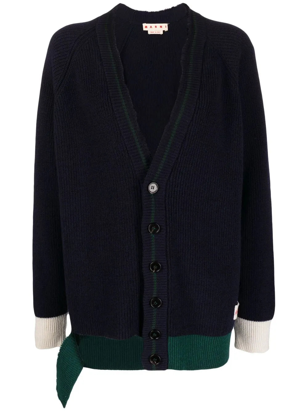 V-Neck Ribbed Cardigan
