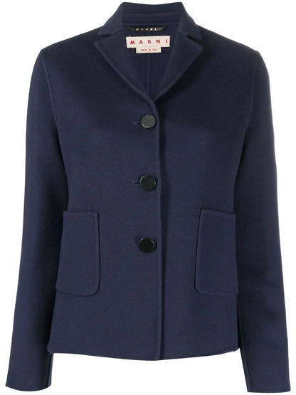 Single-Breasted Wool-Cashmere Jacket