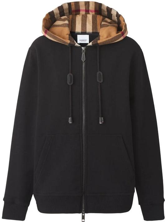 Check Cotton Hoodie