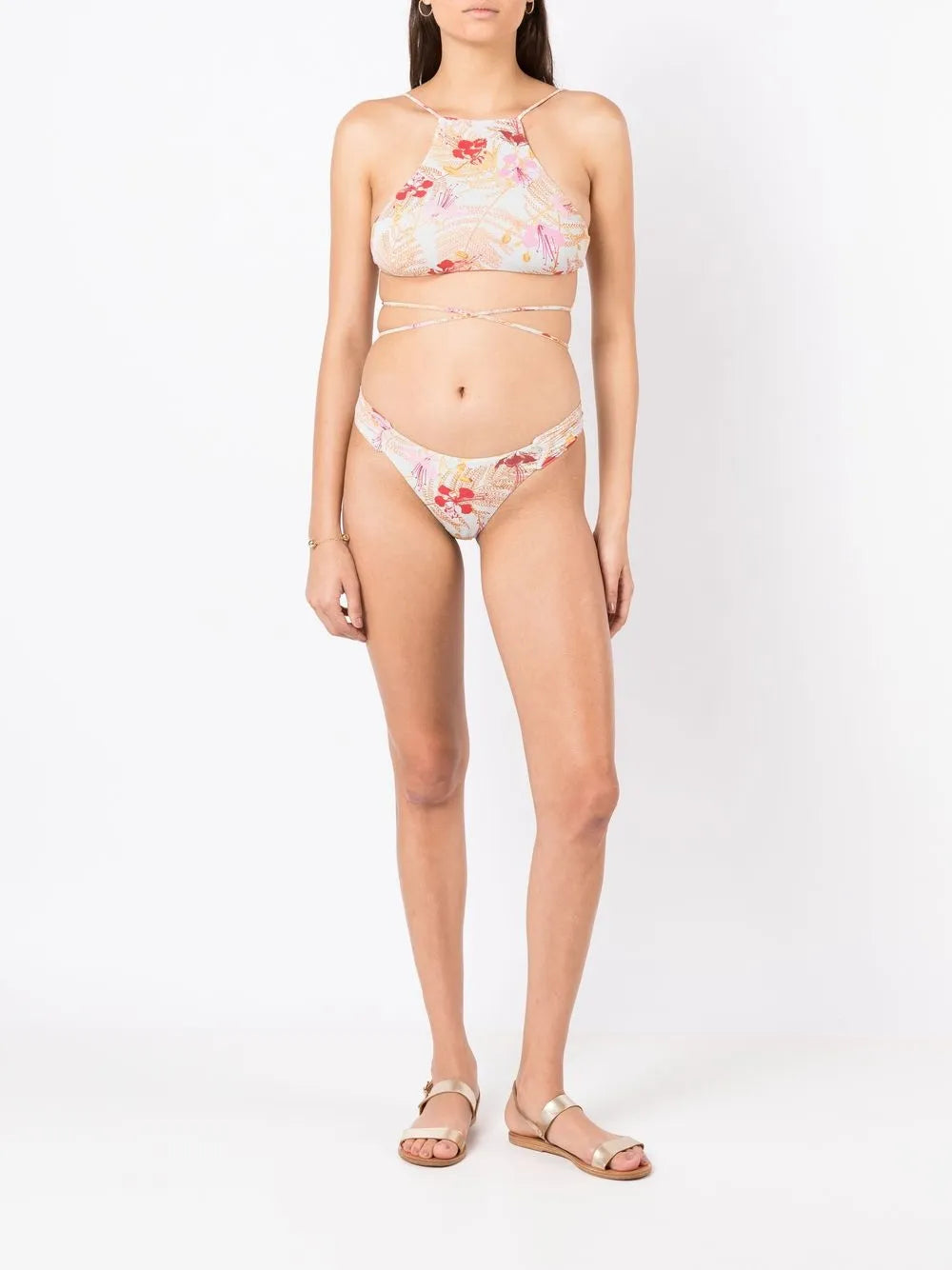 Ricy Floral-Print Bikini Bottoms