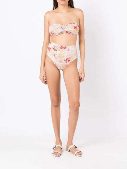 Floral High-Waisted Bikini Bottoms