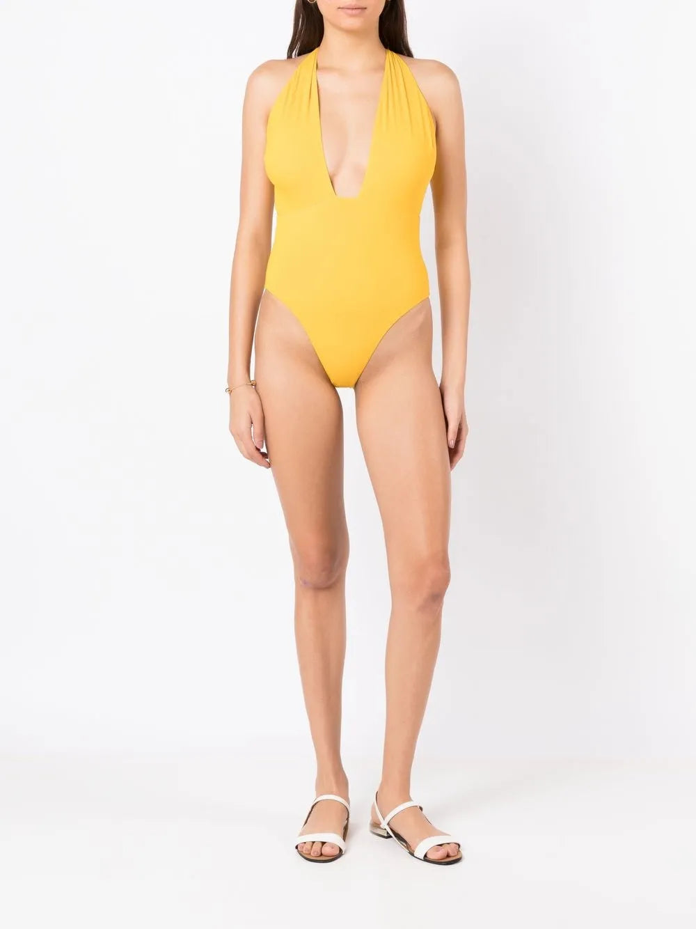Amarelo V-Neck Swimsuit