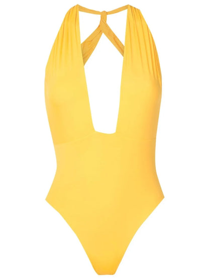 Amarelo V-Neck Swimsuit